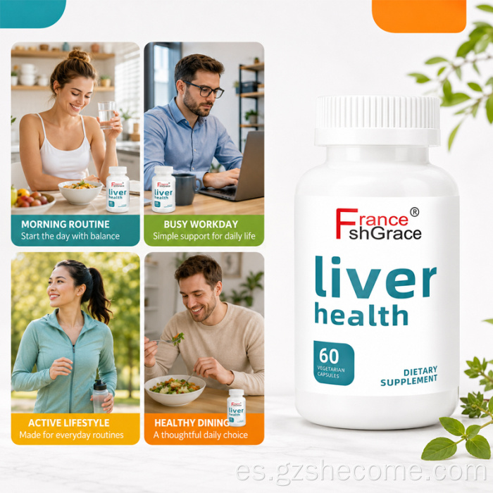Shecome Liver Health Cápsulas Limpieza del hígado Apoyo desintoxicante